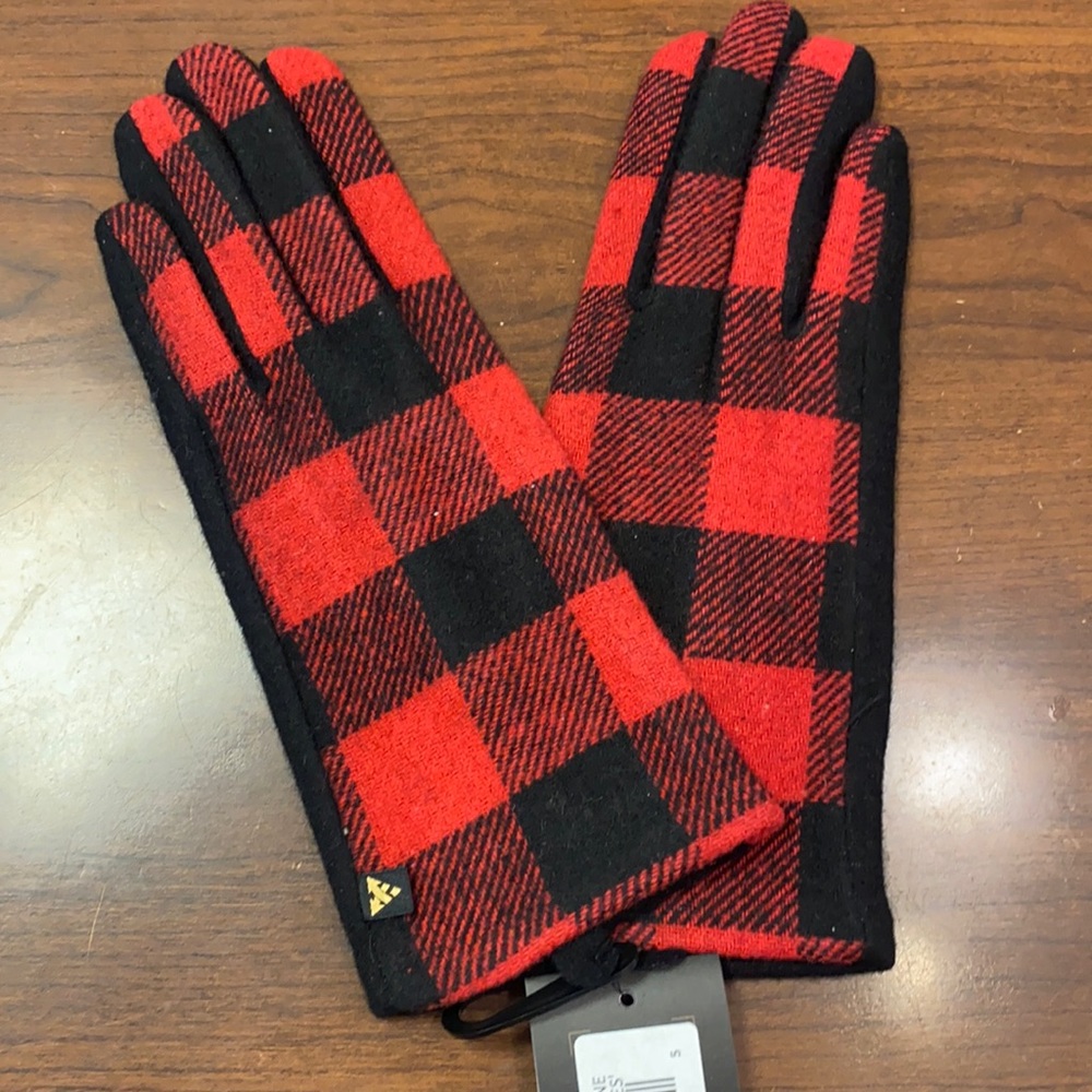 Buffalo check ladies winter gloves